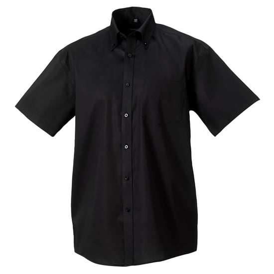 Russell Collection Kortärmad Ultimate Non-Iron Shirt för män (Svart) - Image 1