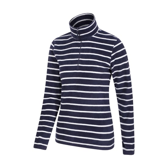 Mountain Warehouse Dames/Dames Camber Gestreepte Half Zip Fleece Top (Marine) - Image 2