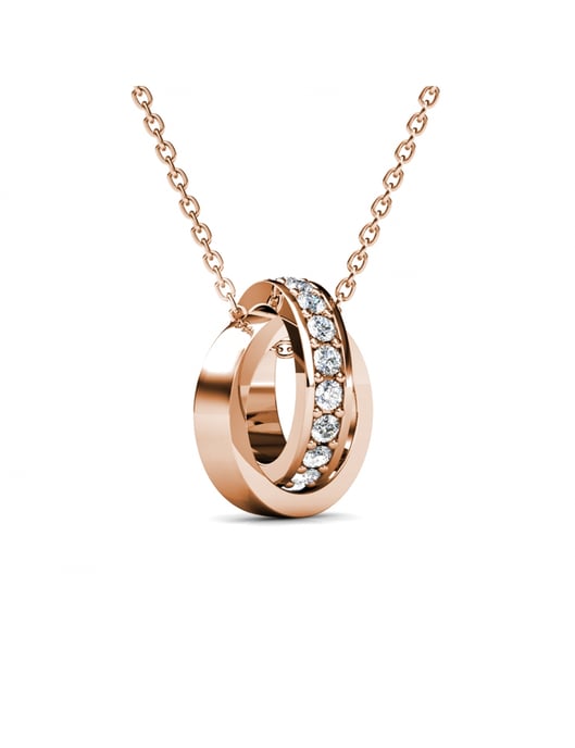 Chic Circle Hoop Sets - Rose Gold and Crystal - Image 4