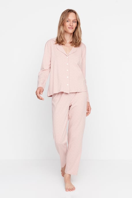 Trendyol Dam Skjortkrage Pyjamasset - Image 2