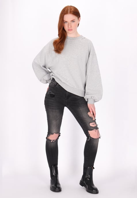 Dreimaster Sweatshirt Dames grijs melange - Image 2