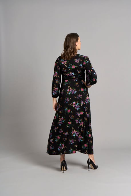 Tamzin Floral Dress - Black