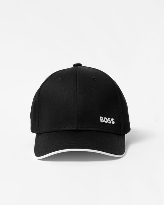 BOSS Green Bold Mens Logo-Print Cap In Cotton Twill - Image 2