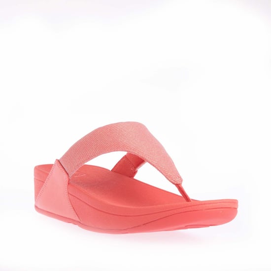 Dames Fit Flop Lulu Shimmerlux teen-post sandalen in koraal - Image 3