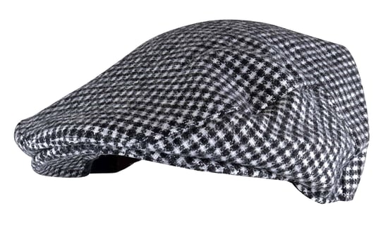 Mens Checked Wool Blend Traditional Flat Cap - Image 1