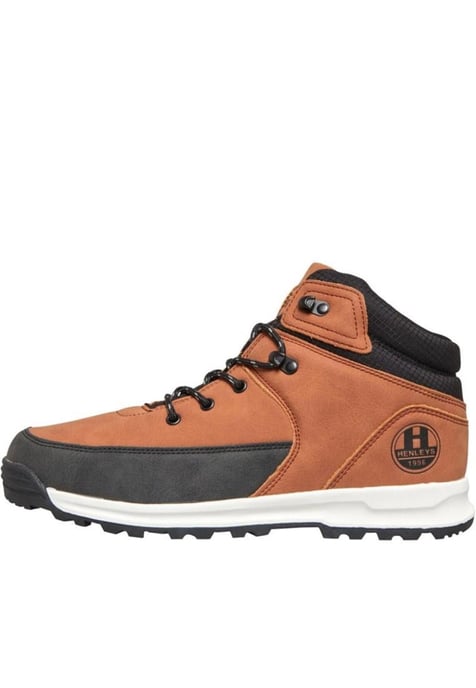 Henleys Mens Elan Boots in Brown - Image 1