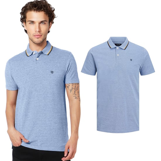 Jack & Jones Men's Logo Polo Shirt, Short-Sleeved, Casual