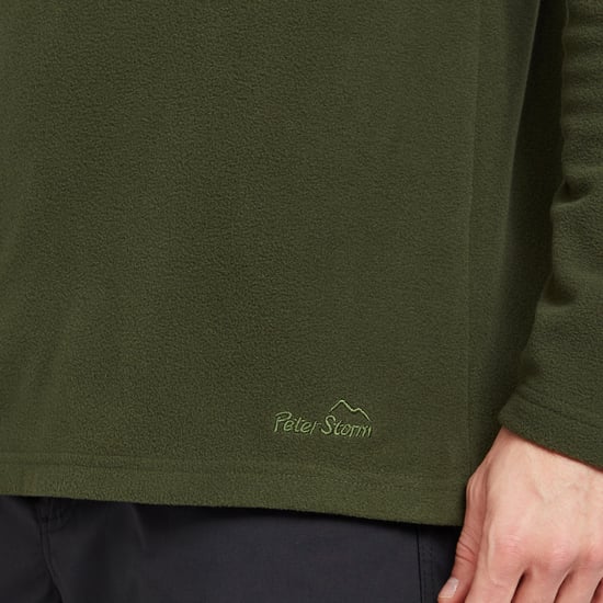 Peter Storm Men's Bracken Crew Recycled Polyester Fleece Top, Lightweight Mid-layer
