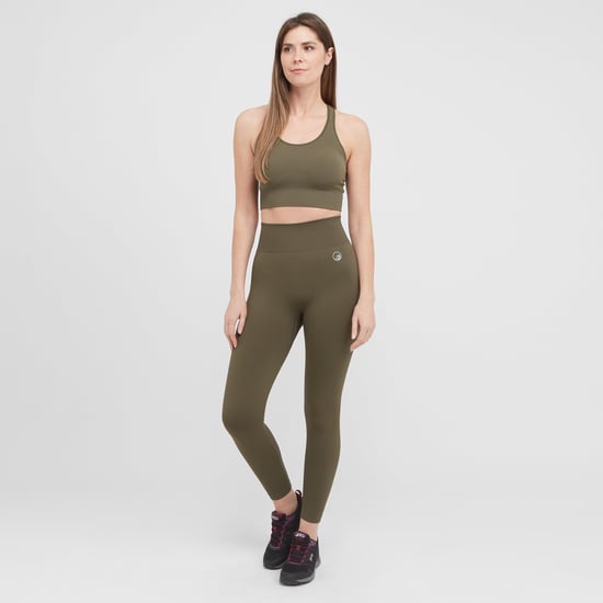 North Ridge Women's Moisture Wicking Seamless Leggings with Ribbed Waistband