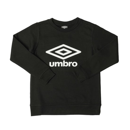 Boy's Umbro Large Logo Crew Sweat in Black