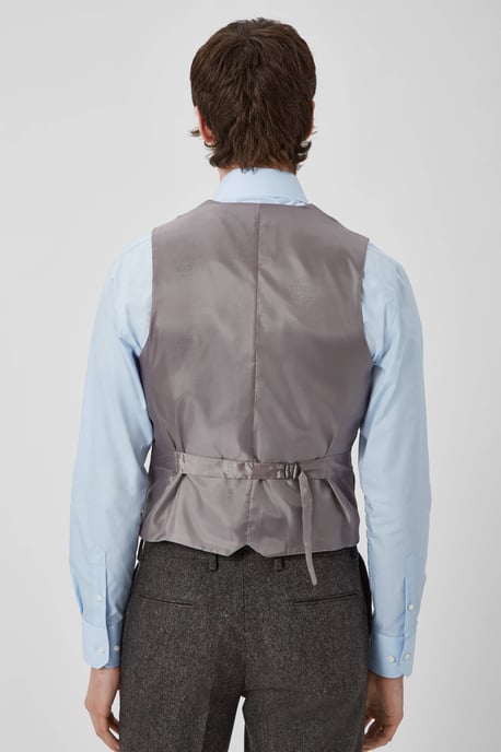Uptown Slim Fit Brown Wool Waistcoat