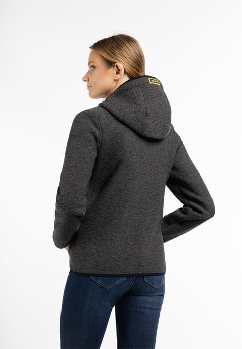 Schmuddelwedda Knitted fleece jacket women Grey melange - Image 4