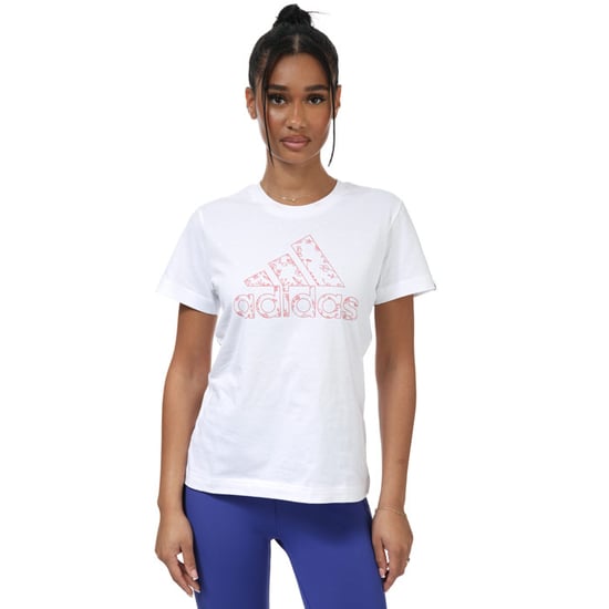 Women's adidas Outlined Floral Graphic T-Shirt in White