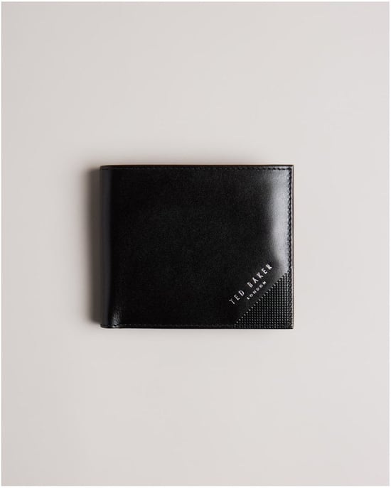 Ted Baker Prugs Mens Embossed Corner Leather Bifold Coin Wallet - Image 1