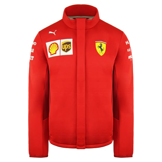 Puma Scuderia Ferrari Long Sleeve Zip Up Red Mens Softshell Jacket 763021 02