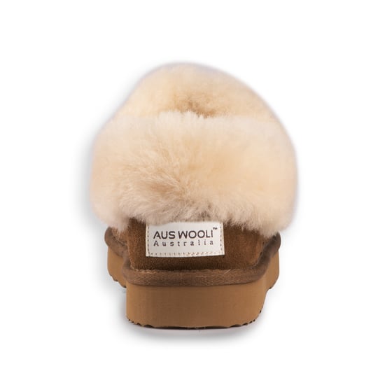 Aus Wooli Australia Unisex Sheepskin Wool Coogee Traditional Ankle Slippers