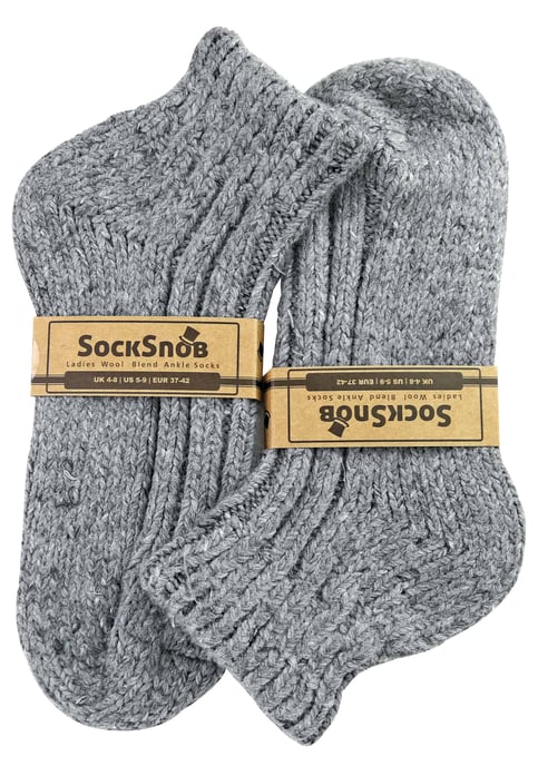 Sock Snob - Ankelstövelstrumpor i ullblandning för damer med tjocka ribbade strumpor - Image 2