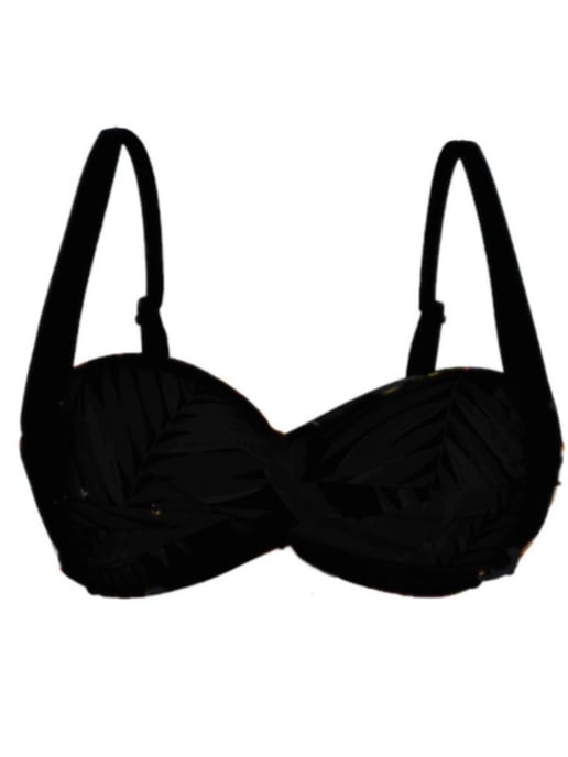 Twist Front Bikini Top Black
