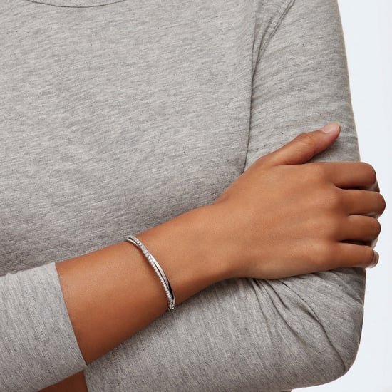 Swarovski 'Twist' Women's Base Metal Bracelet - Silver 5565210