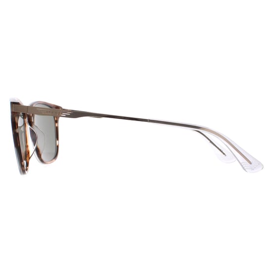 Police Square Mens Shiny Striped Brown Green SPLD47 Code 4