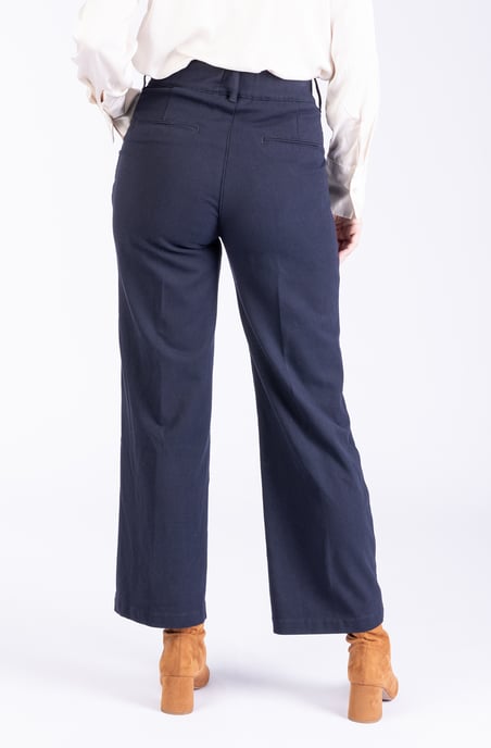 Amelia Ladies Trousers Navy Wide Leg