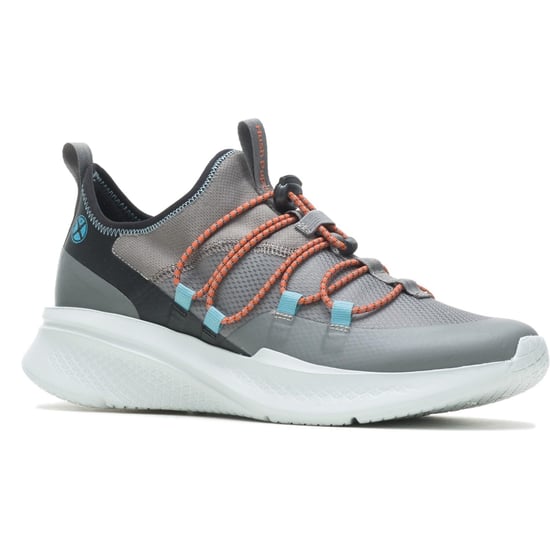 Hush Puppies Mens Spark Leather Lined Trainers (Grey)