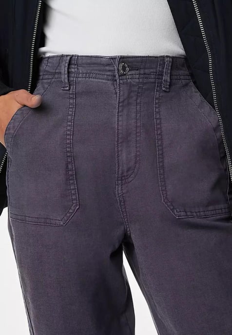 M&S Collection Ladies Cotton Blend Slim Fit Ankle Grazer Joggers Light Indigo - Image 3