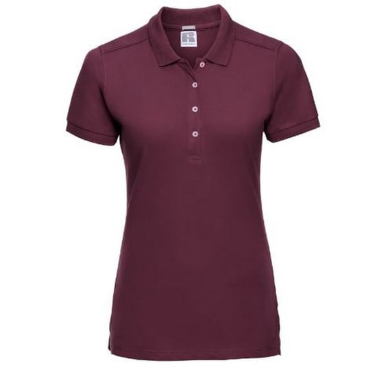 Russell Womens/Ladies Stretch Short Sleeve Polo Shirt (Burgundy) - Image 1
