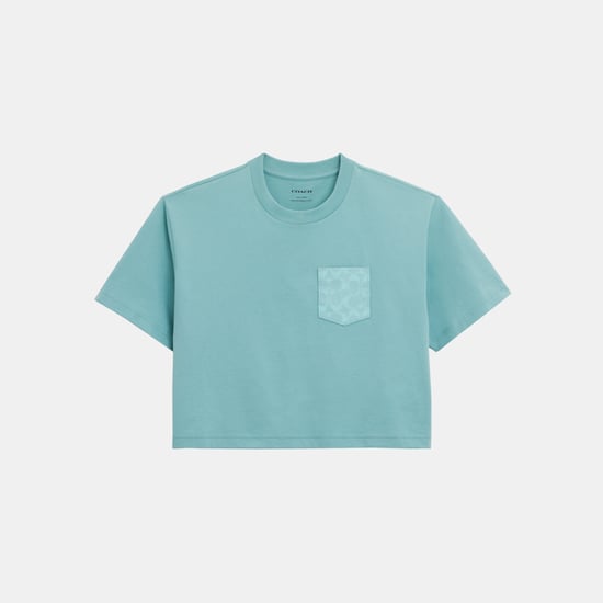 Cropped T-Shirt with Signature Pocket