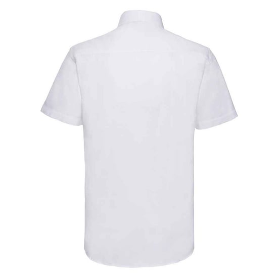 Russell Collection Heren Oxford Getailleerde Overhemd met Korte Mouwen (Wit) - Image 2