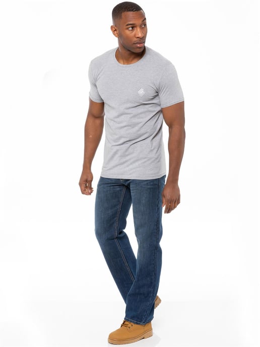 Enzo | Heren Regular Fit Denim Jeans Met Riem - Blauw - Image 5