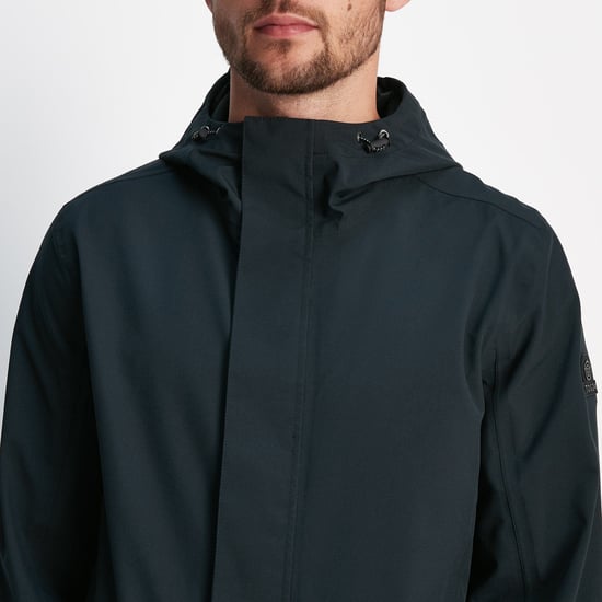 Glenton Mens Long Waterproof Jacket Black