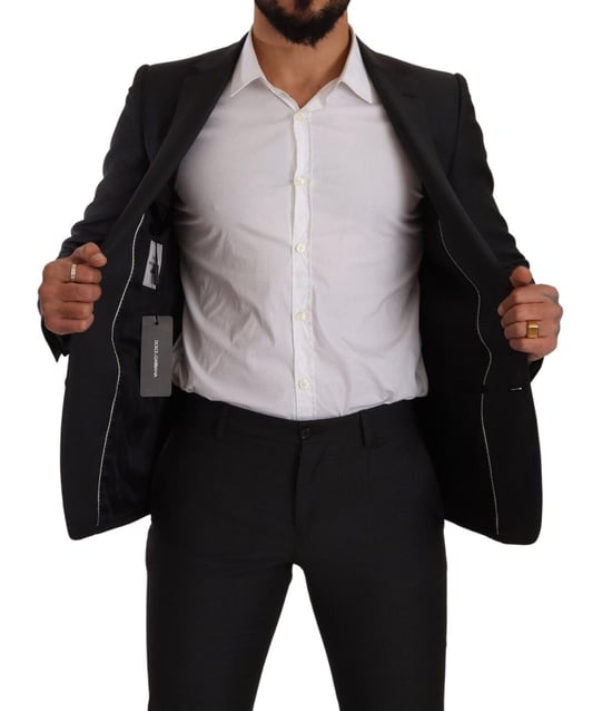 Dolce & Gabbana Men's Black MARTINI Single Breasted 2 Piece Suit - Image 5