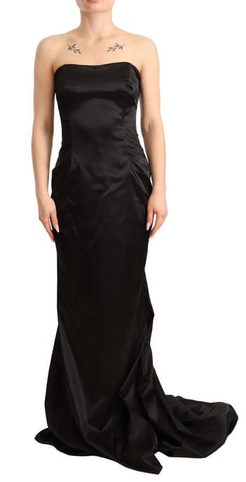 Dolce & Gabbana Women's Black Silk Mermaid Dress - Image 1