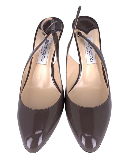 Jimmy Choo Slingback Heels in Brown Leather - Image 2