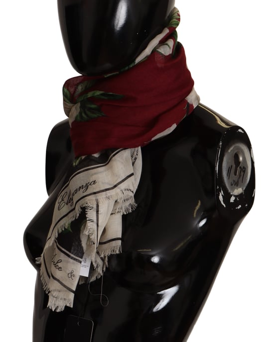 Dolce & Gabbana Women's Multicolor Roses Print Cashmere Wrap Scarf - Image 2