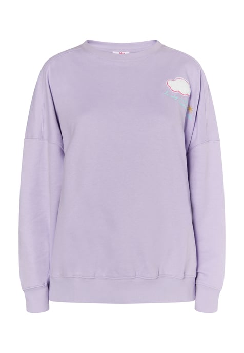 Mymo Sweatshirt met applicatie Dames violet - Image 1