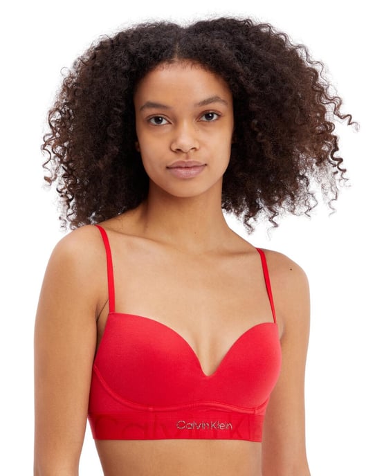 000QF7054E Calvin Klein Embossed Icon Holiday Push-Up Bralette