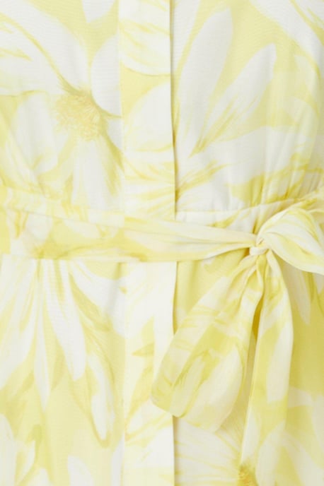 Petite Floral Organza Shirt Midi Dress