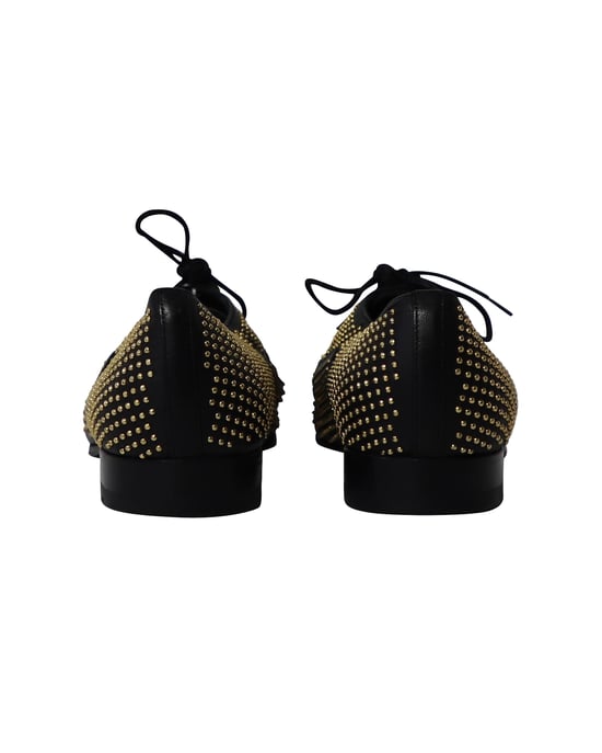 Saint Laurent Studded Accents Oxfords in Black Leather - Image 4