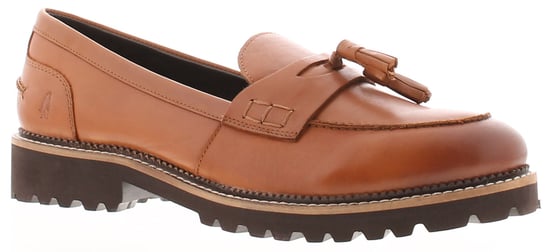 Hush Puppies Womens Shoes Loafers Flat Ginny Leather Slip On tan - Image 1