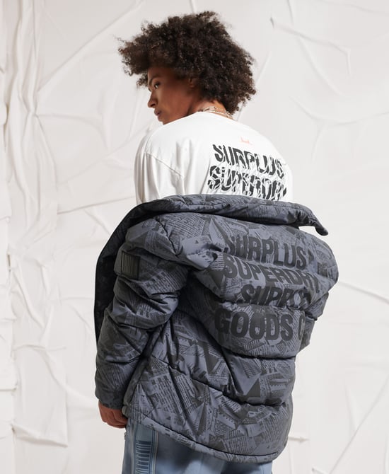 Superdry Mens Surplus Reflective Down Puffer Jacket
