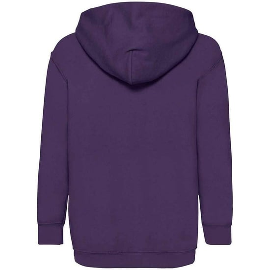 Fruit of the Loom Childrens/Kids Classic Hooded Sweatshirt (Purple) - Image 2