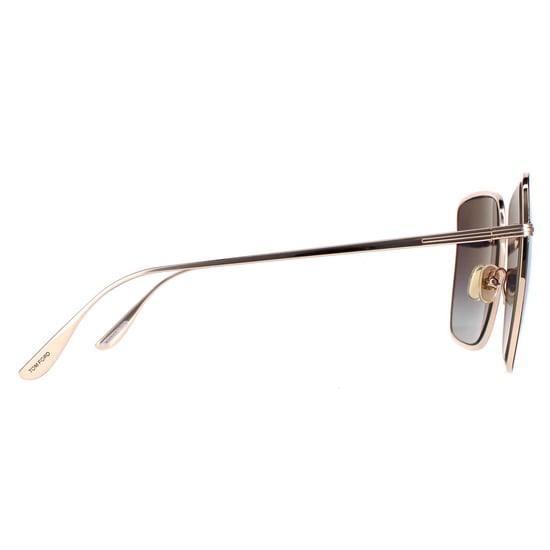 Tom Ford Square Womens Shiny Black Grey Polarized Heath FT0739