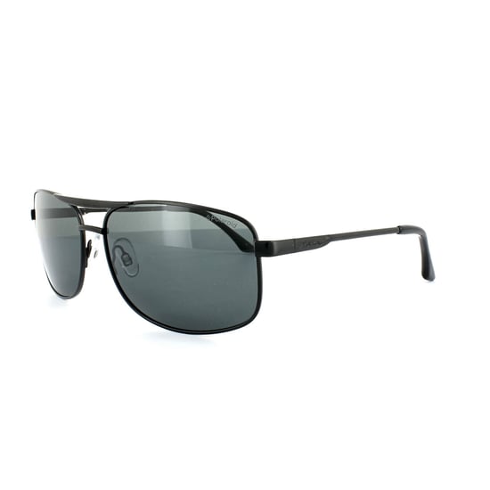 Polaroid Aviator Mens Black Grey Polarized Sunglasses