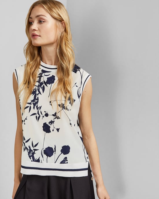 Ted Baker Miha Bluebell Sleeveless Knit Top, White