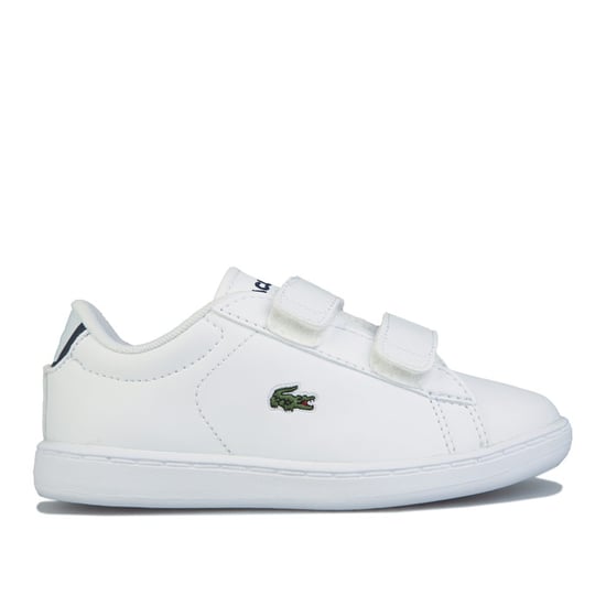 Boy's Lacoste Infant Carnaby Evo Trainers in White Navy - Image 1