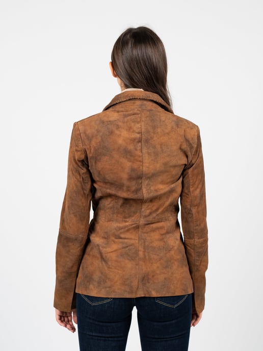 Guess Jacket Bomber jacket Skórzana Woman's Brown - Image 5