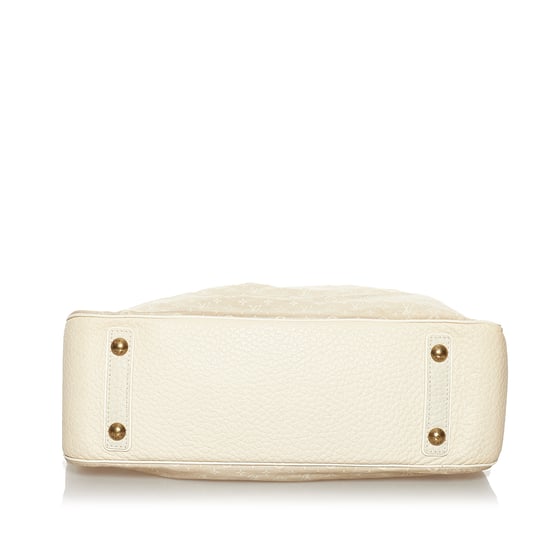 Vintage Louis Vuitton Mini Lin Trapeze GM White