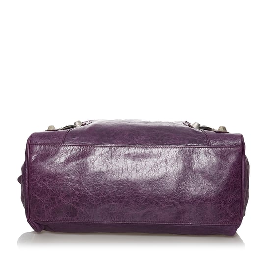 Vintage Balenciaga Motocross Giant 21 Midday Leather Handbag Purple - Image 4